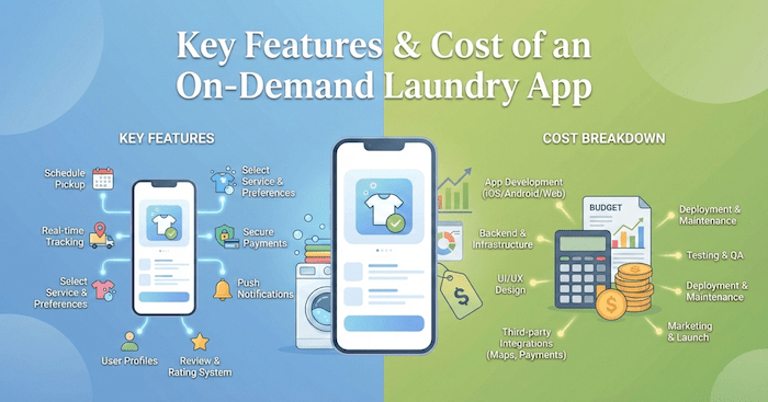 Key Features & Cost of an On-Demand Laundry App